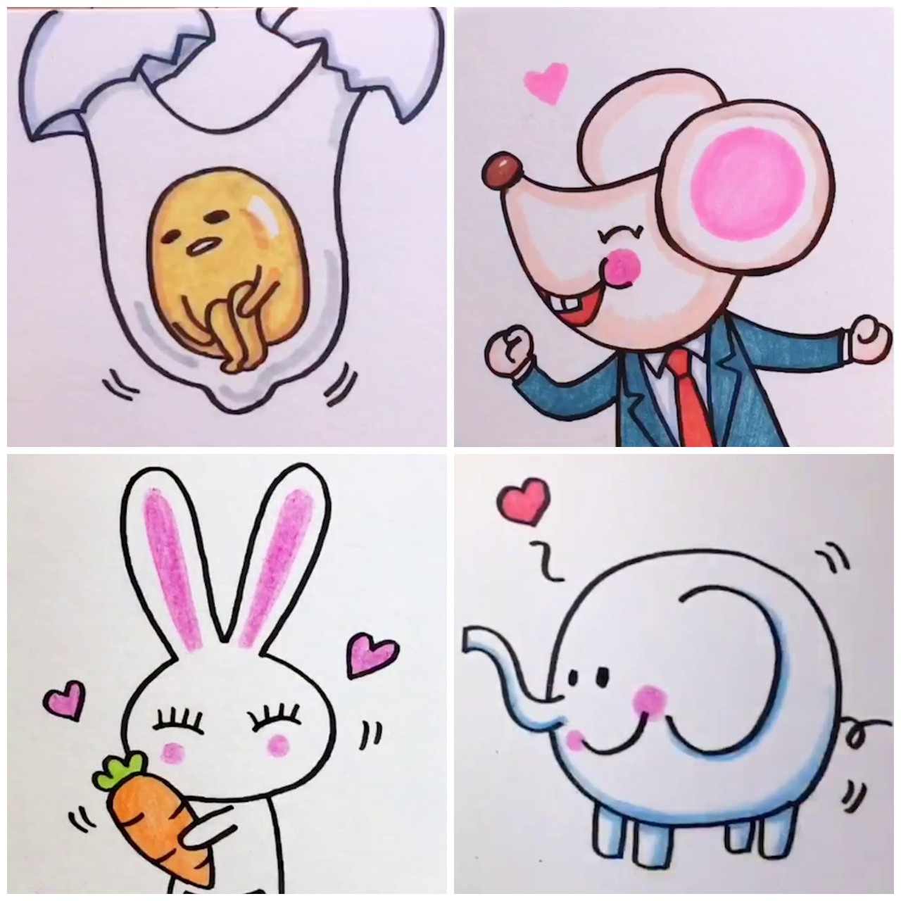 Easy to Draw Animals Tutorial for Kids | tutorial | Learn to Draw and ...