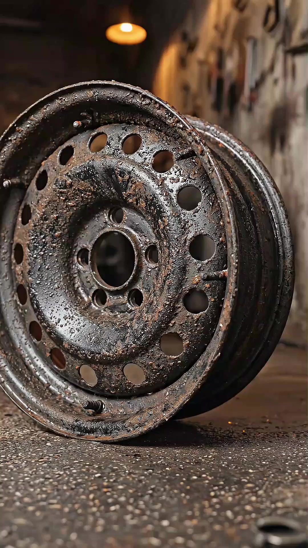 A car rim turned into a wall clock 🕰️ Perfect for garage, office, or ...