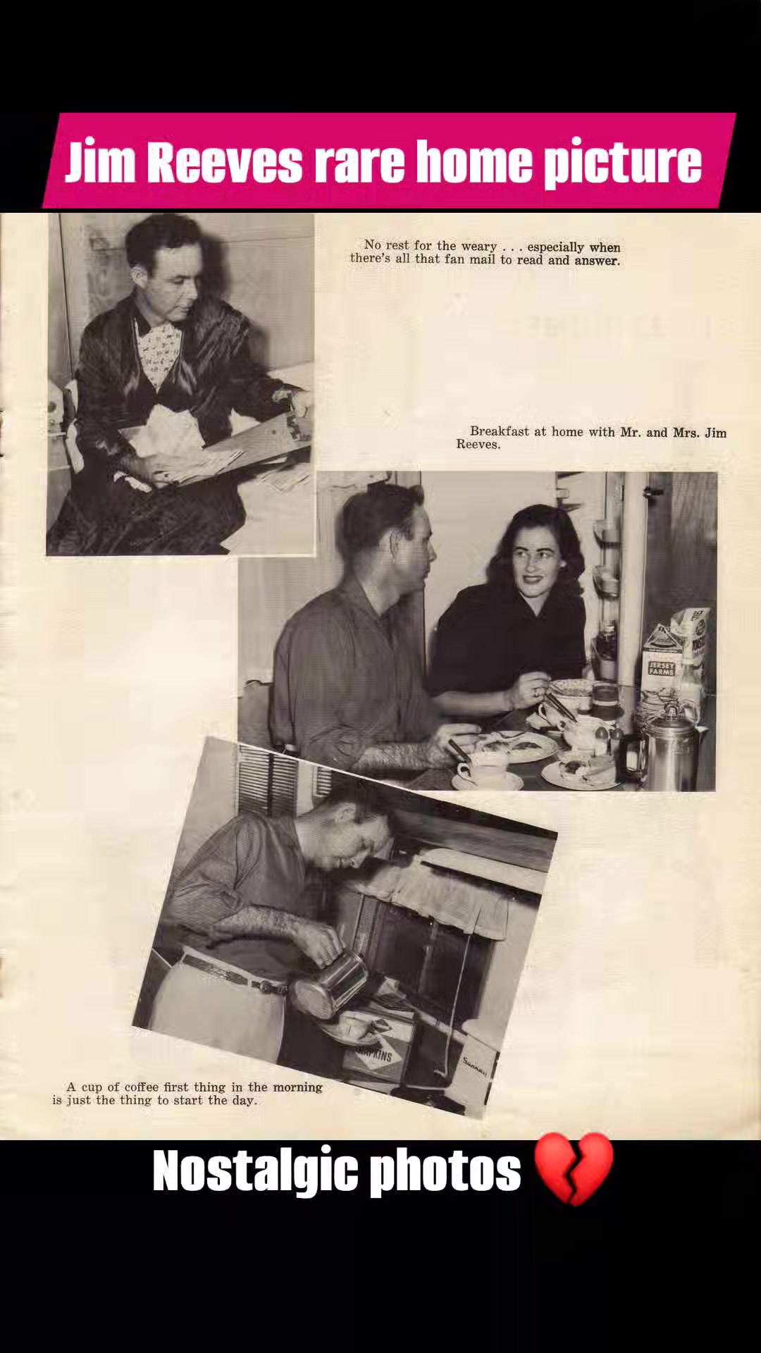 Jim Reeves - no rest for the weary ... Especially when There's all that ...