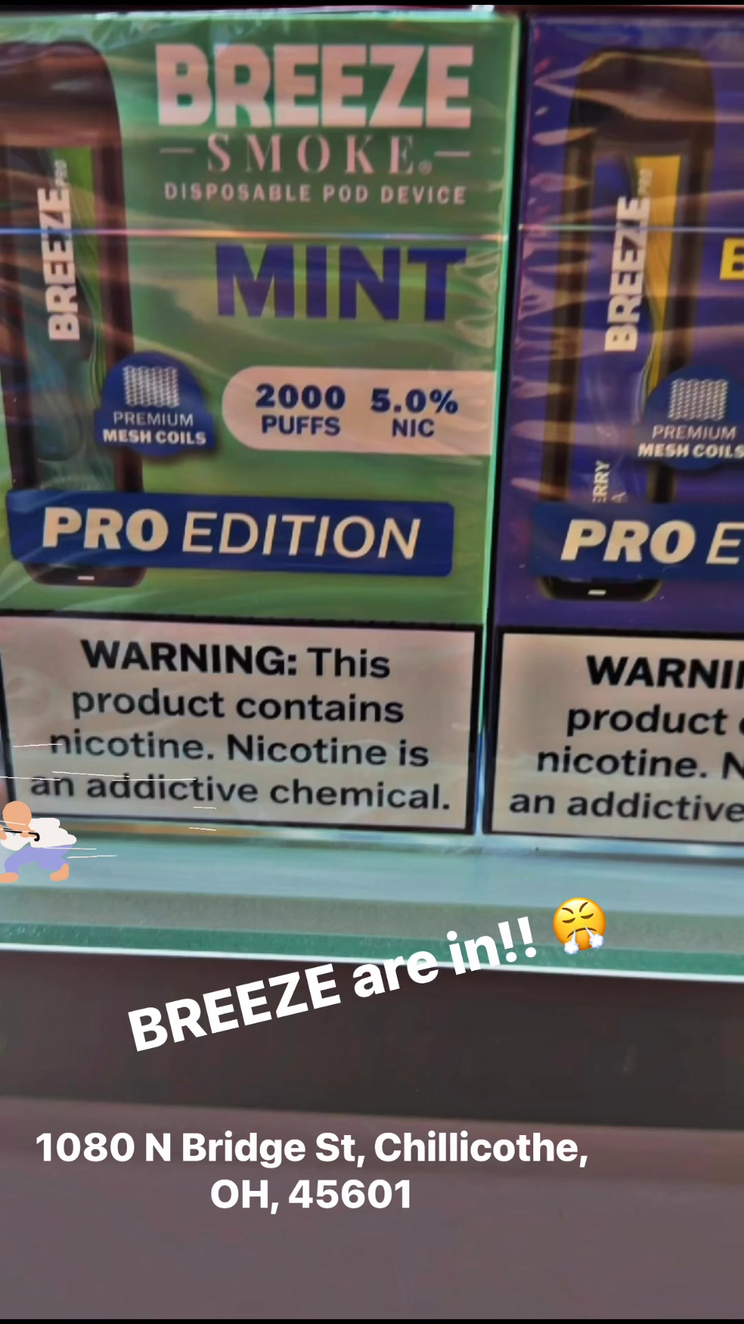 breeze vape ban are in get yours at Bud City Smoke shop 👌🏻. 1080 N Bridge St, Chillicothe, OH, 45601 | Jesse Burns warning flavors:Energy Drink Best Low Nicotine Disposable