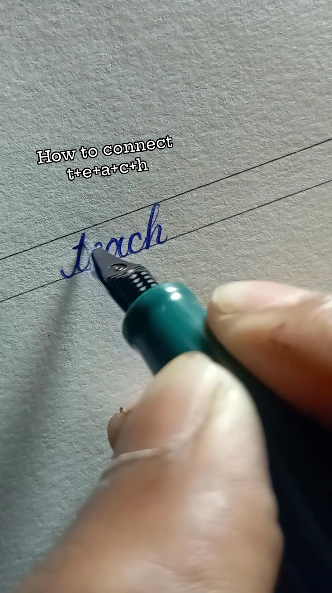 How to connect 'teach' in cursive | Ashesh Handwriting | Facebook