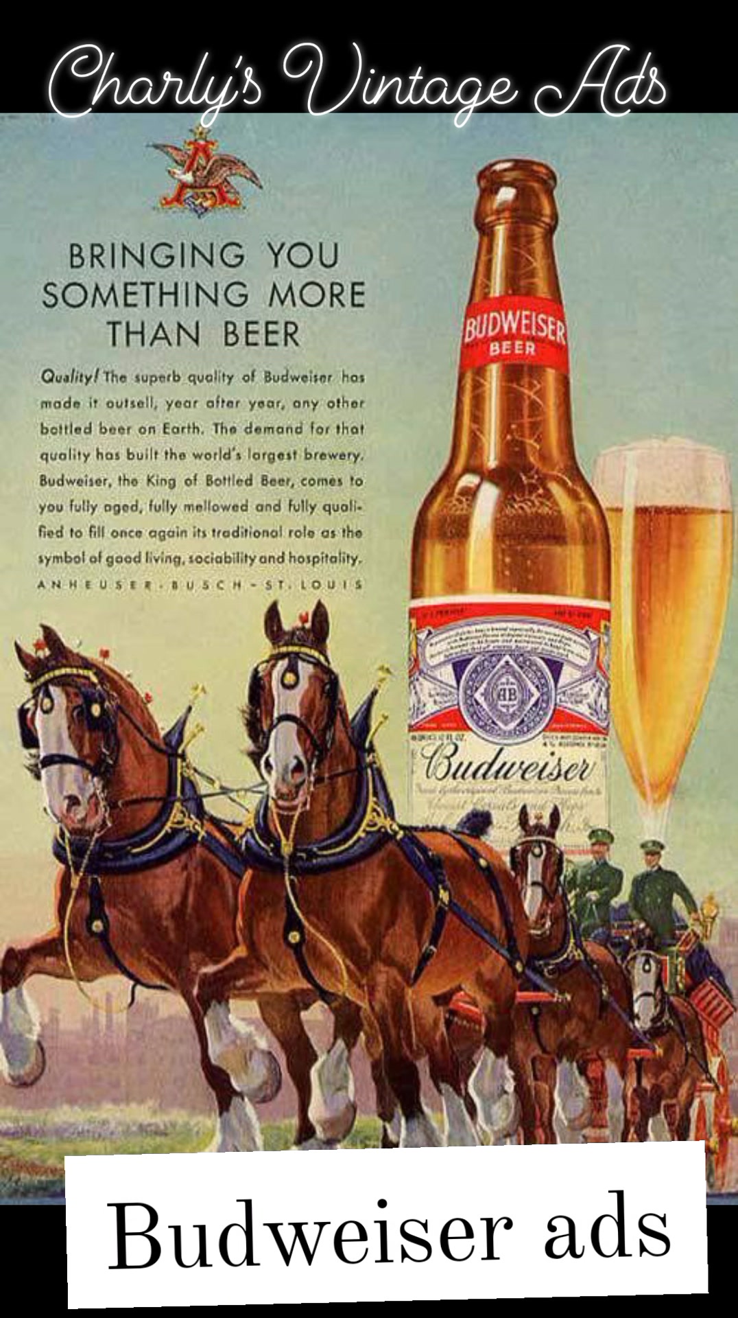 Budweiser ads #publicidadvintage #publicidadclasica #50s #retroads 