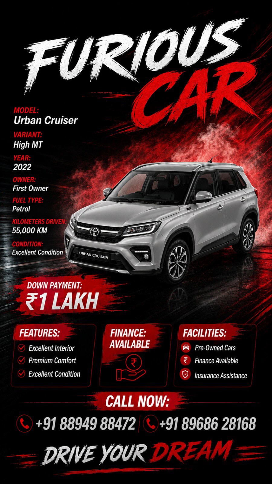 🚙 TOYOTA URBAN CRUISER HIGH MT – PREMIUM SUV DEAL! 🚙 ✨ Reliable