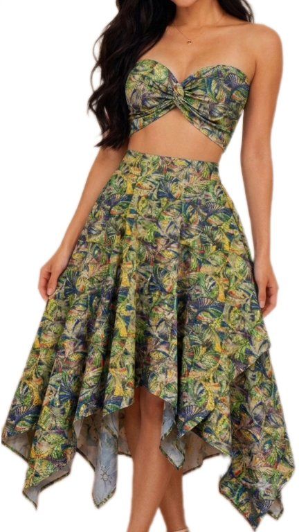 Stop buying, start creating! ✂️ This DIY asymmetrical skirt and matching top is easier to make than you think. Tag a friend who loves to sew!, #FashionDIY #Handmade #SewingProject #OutfitInspo #fypシ