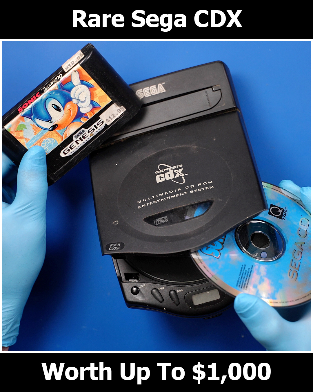 The Sega CDX can play game cartridges, game discs, and even music CDs ...