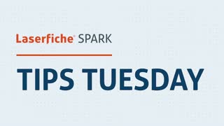It's Tips Tuesday, getting you geared up for #LaserficheSpark! We ...