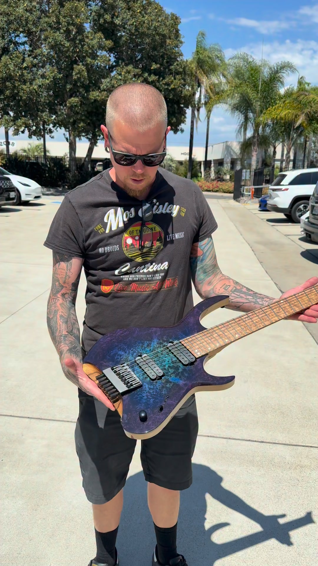 Kiesel - Swamp Ash Z7X with an Aquaburst top and the rear natural
