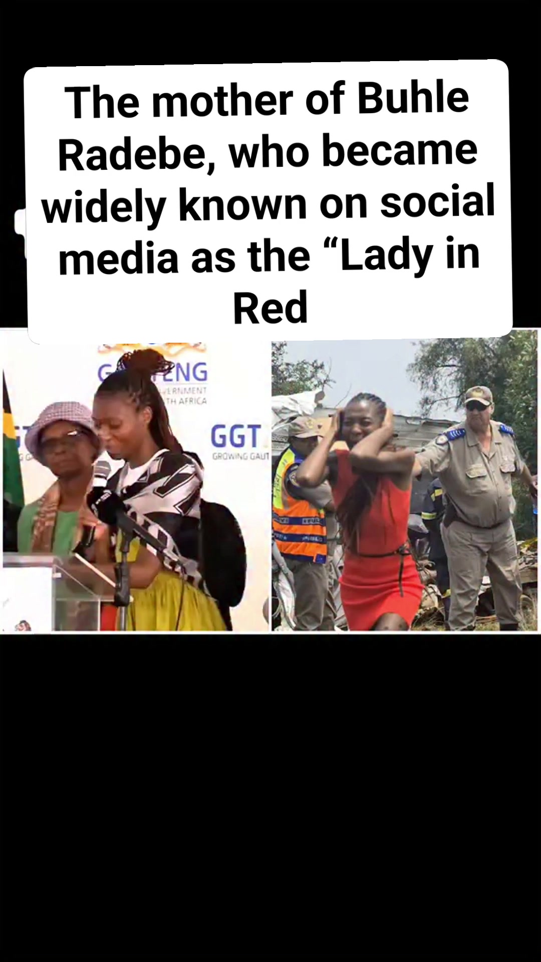 The mother of Buhle Radebe, who became widely known on social media as ...