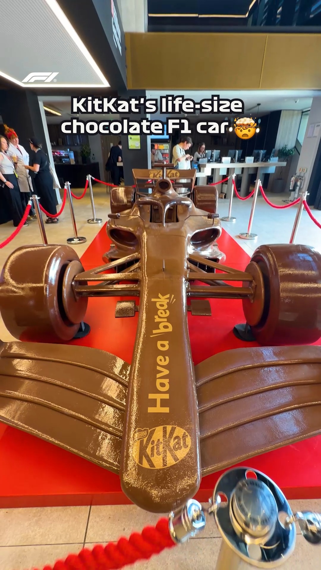 A rather large sweet treat! 🤯 Take a look at this full-scale F1