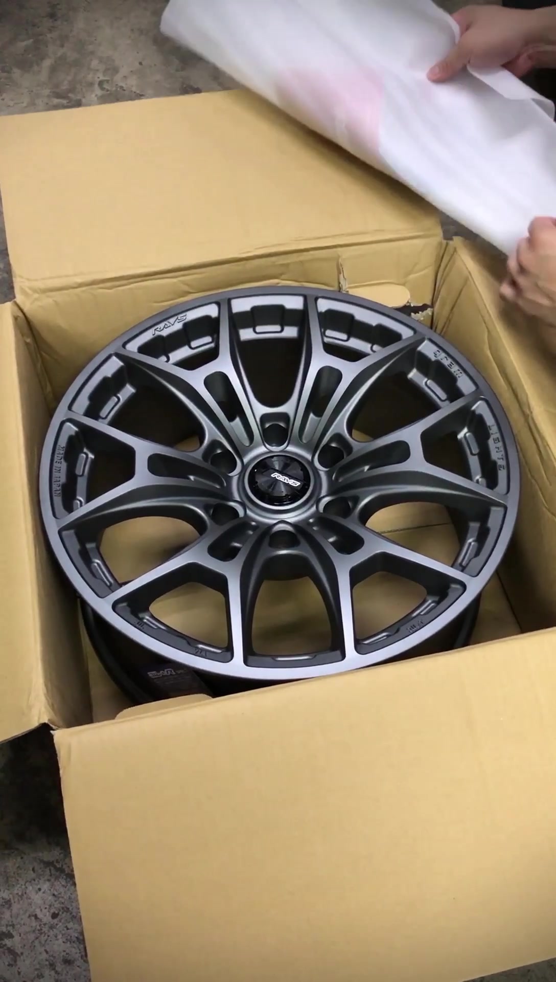 Rays Engineering Gram Lights Azure 57BNX in matte graphite finish