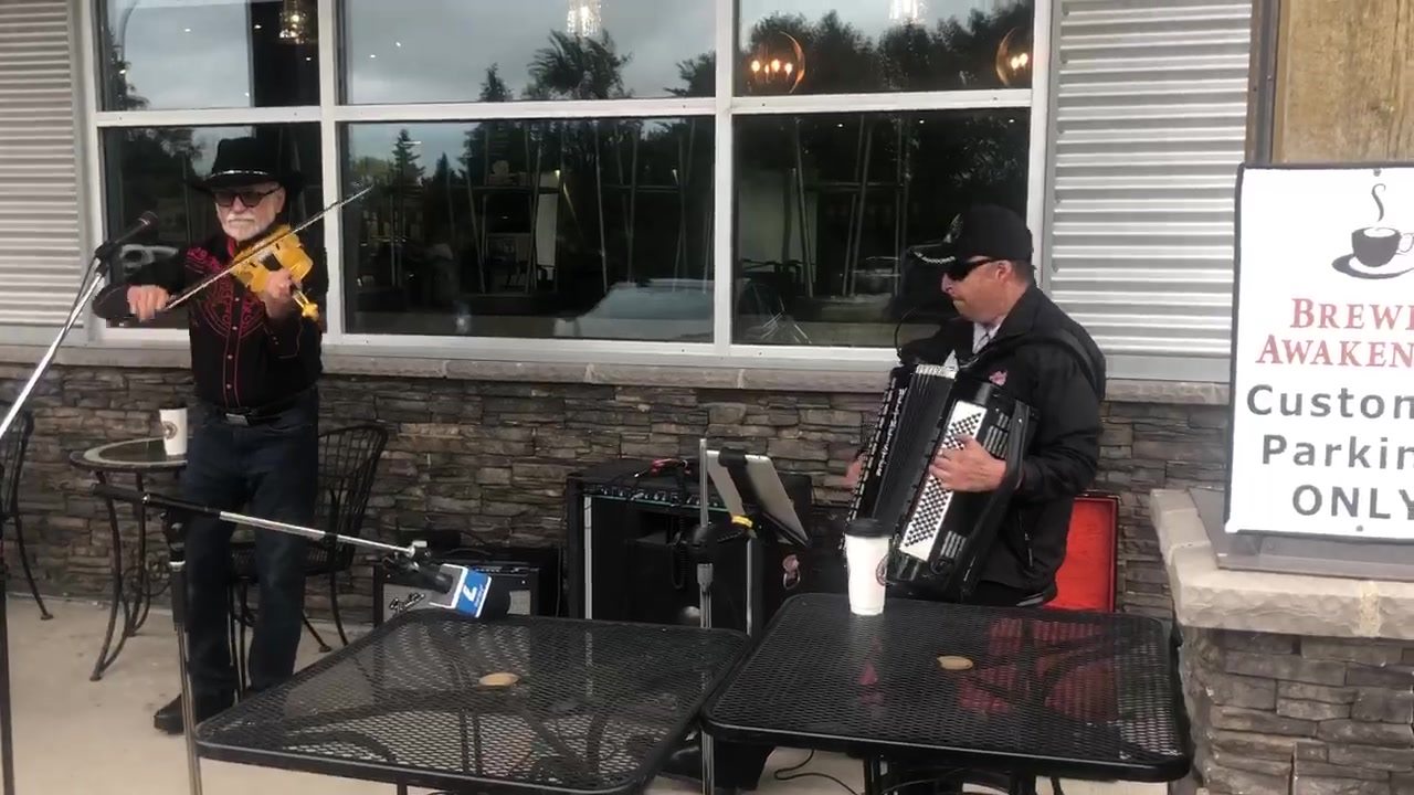 Brian Sklar and Dennis Ficor at our weekly fundraiser at Brewed 