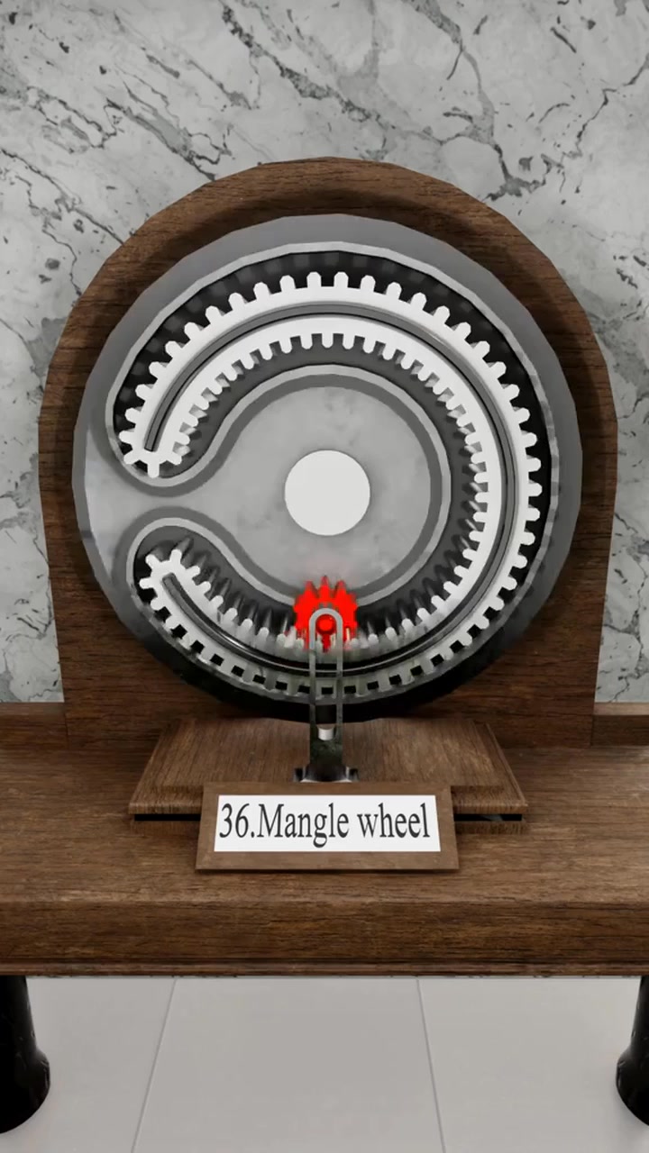 Mechanical Movement 36: Mangle-wheel and pinion—so called from their ...