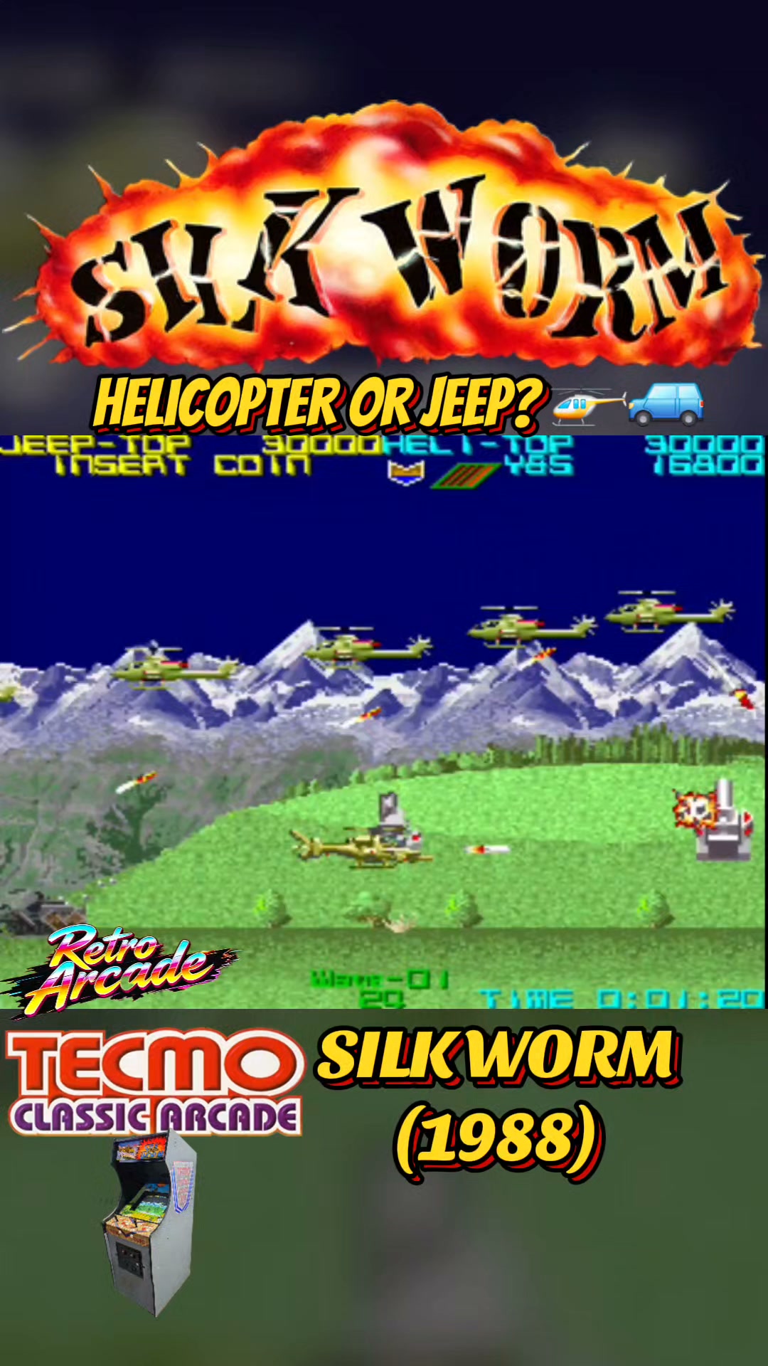 バイ・アンド・バイ 🚁 Remember Silkworm? One player takes the helicopter, the other