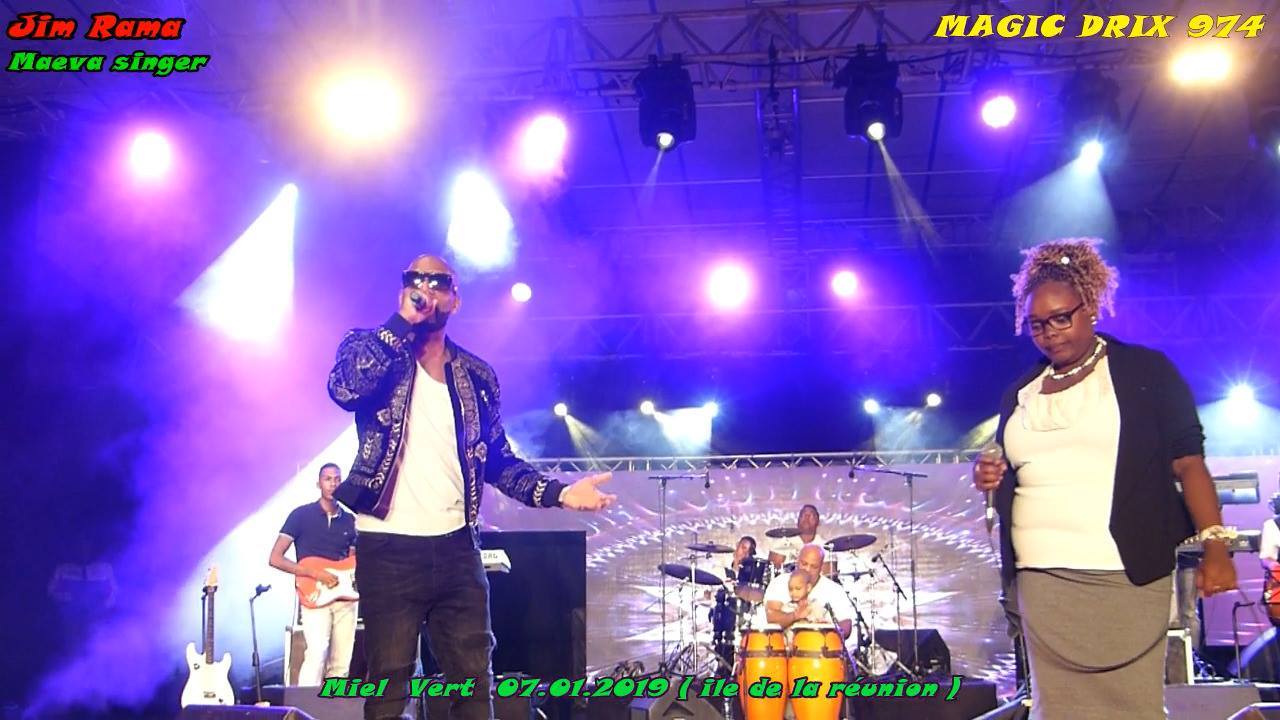 JIM RAMA ET MAEVA SINGER LIVE MIEL VERT 2019 ILE DE LA REUNION # ...