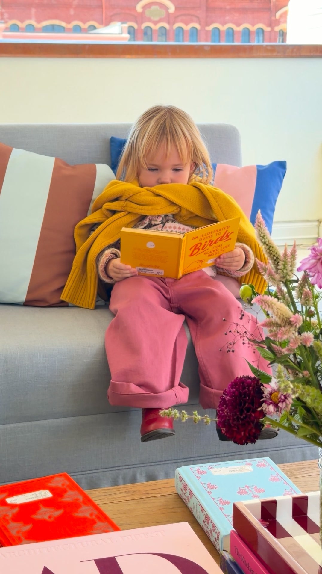 Who doesn't love flowers, berry shades and cozy knits