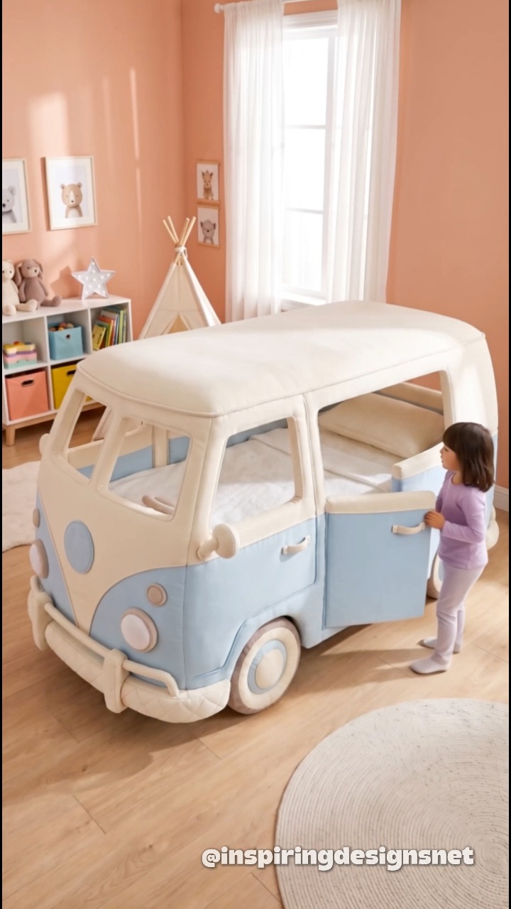 We tried out an inflatable VW bus bed! 🙌 And yes, they can