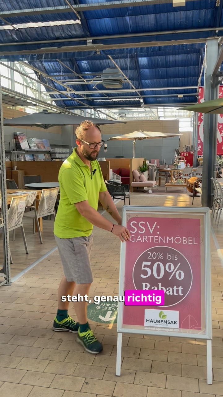 Gartenmöbel – SSV verlängert!✨, Noch bis 29.08.2026 könnt ihr richtig sparen!, Sichert euch 20–50 % Rabatt auf Ausstellungsstücke, Restposten & Co. , 👉 Nur auf Lagerware und nur solange der Vorrat