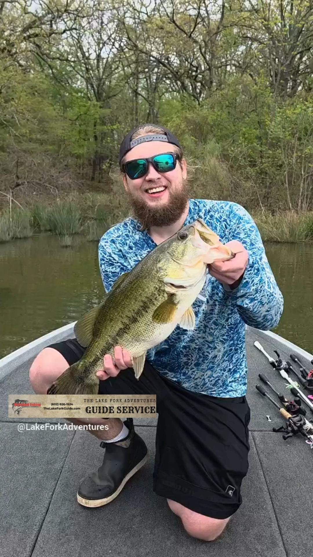 Bass fishing is as hot as it gets here on the world-famous Lake Fork ...
