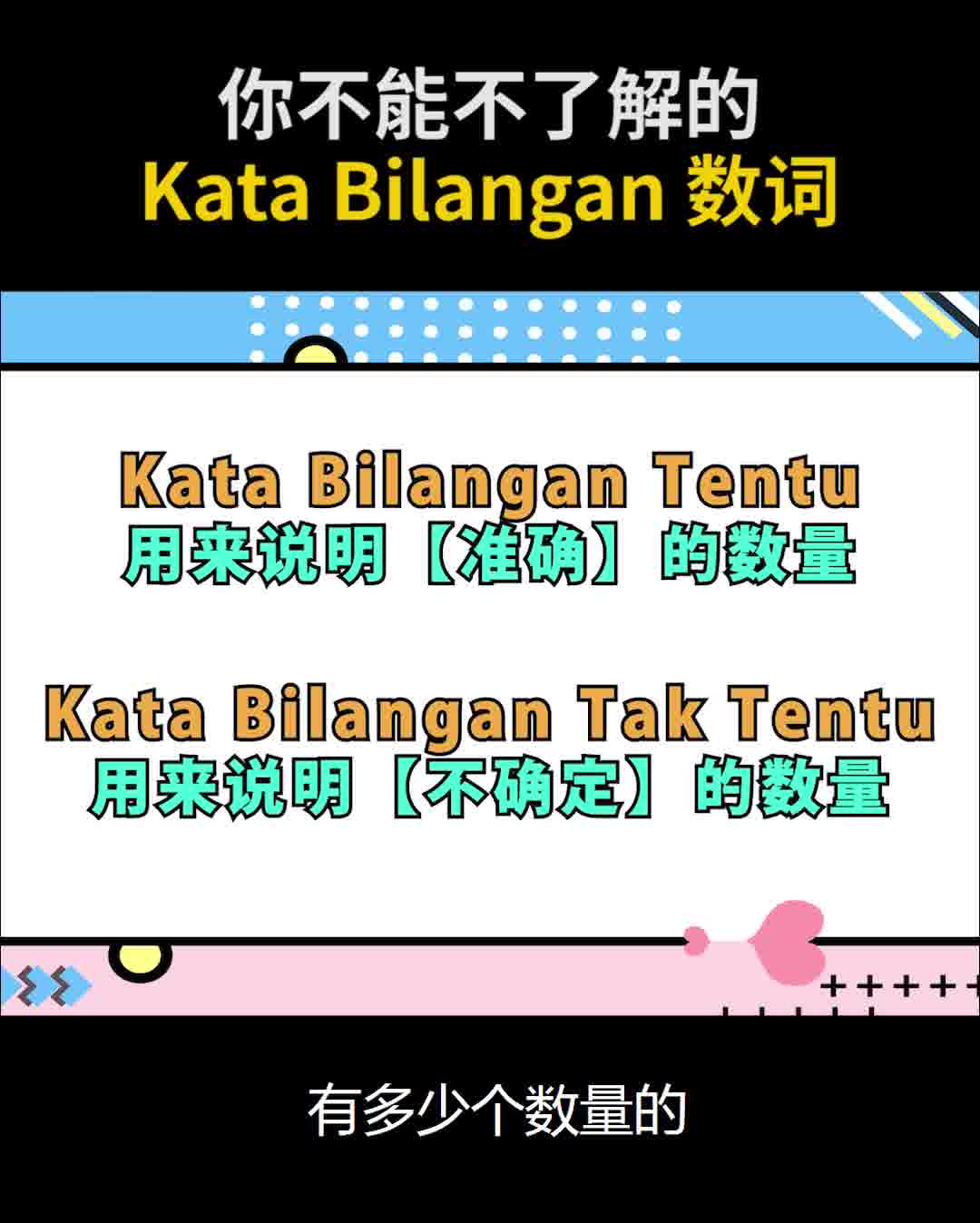 智明补习中心 同学们 你会分辩 Kata Bilangan Tentu 和 Kata Bilangan