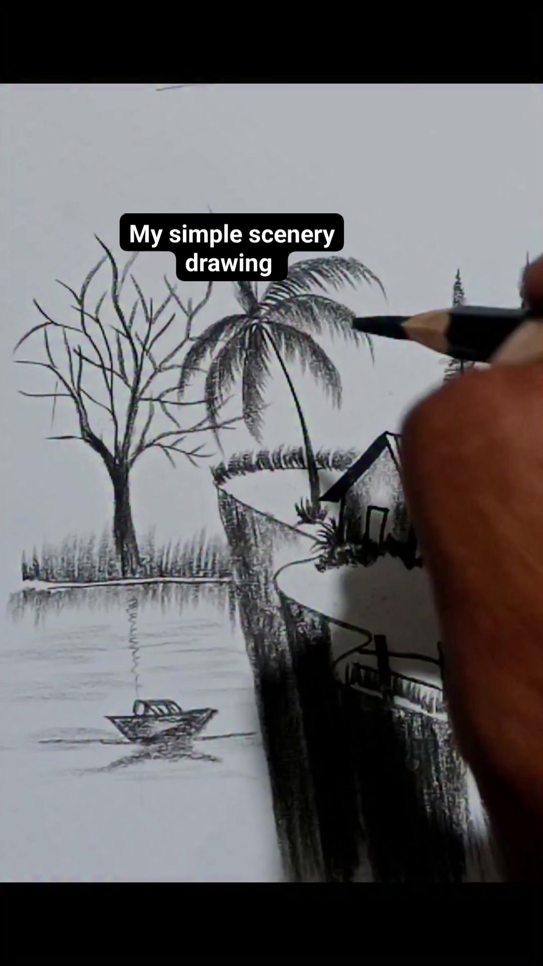 My simple scenery drawing #scenery #art | Ka Amigo Vlog