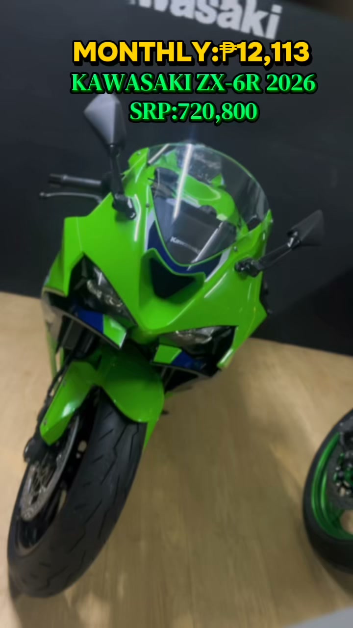 KAWASAKI ZX-6R 2026 SRP:720,800 For more Inquiries: ➡️JO-AN