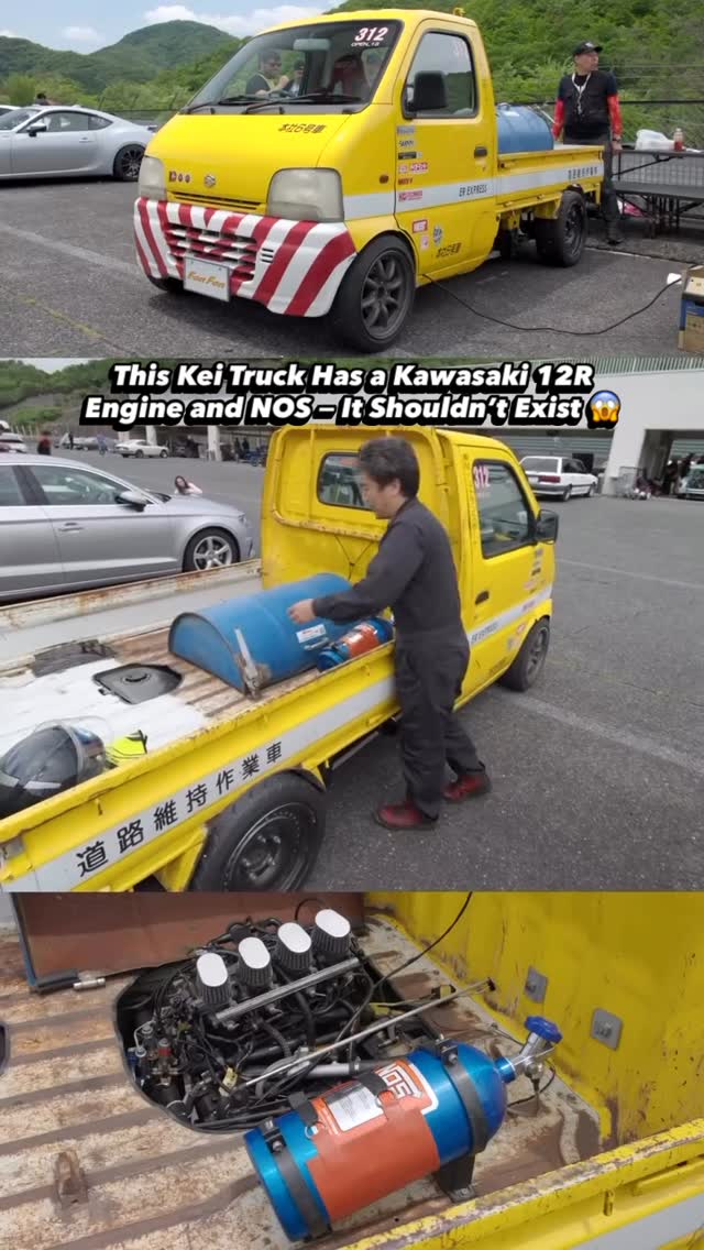 Close your eyes, what does it sound like? Kei truck swapped with a