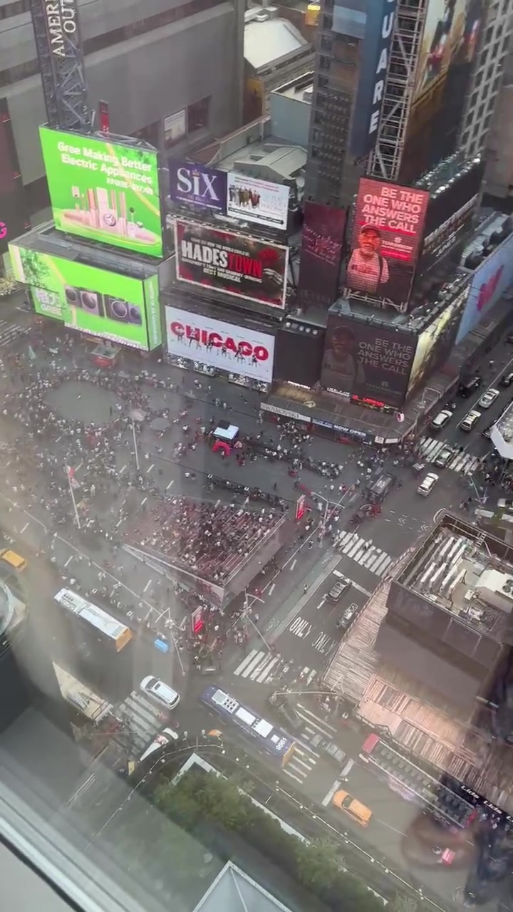 1990 Photo of Times Square from 4th Floor Office Window