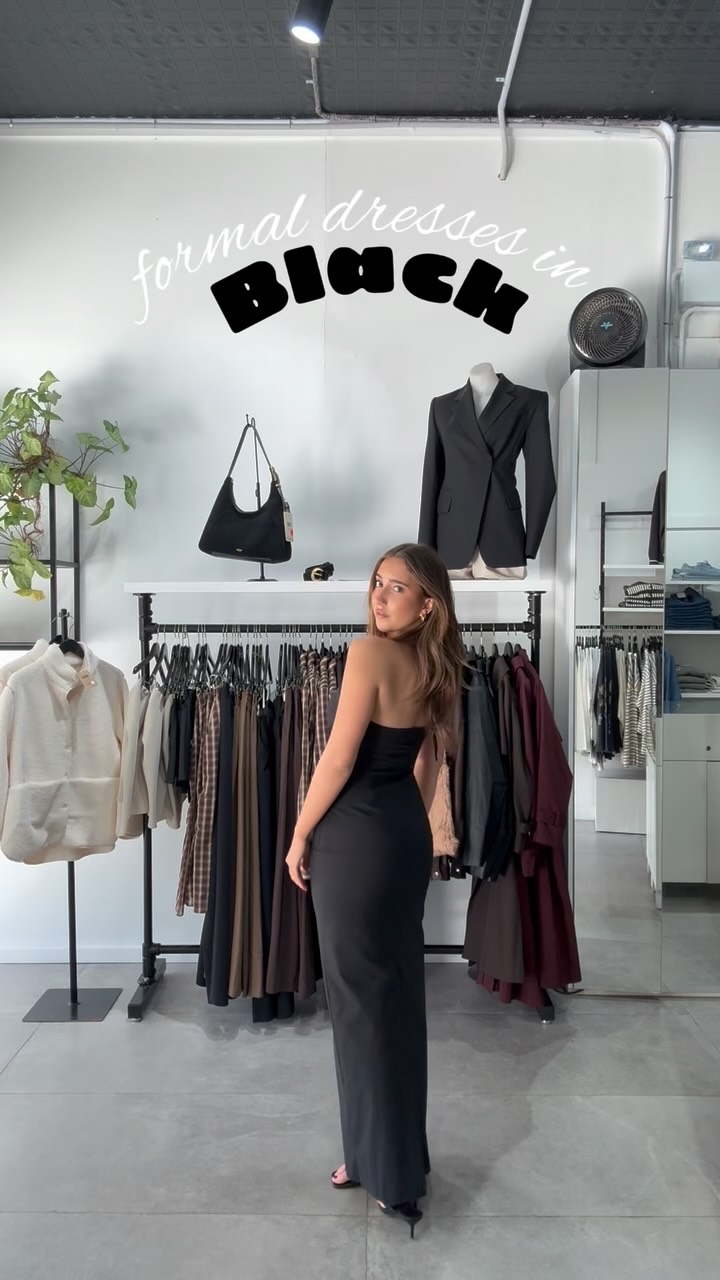 Formal event season is almost here! ✨, Our top picks in black — timeless, edgy and effortlessly classic, but never basic. Think elevated silhouettes, standout details and pieces you’ll want to wear 