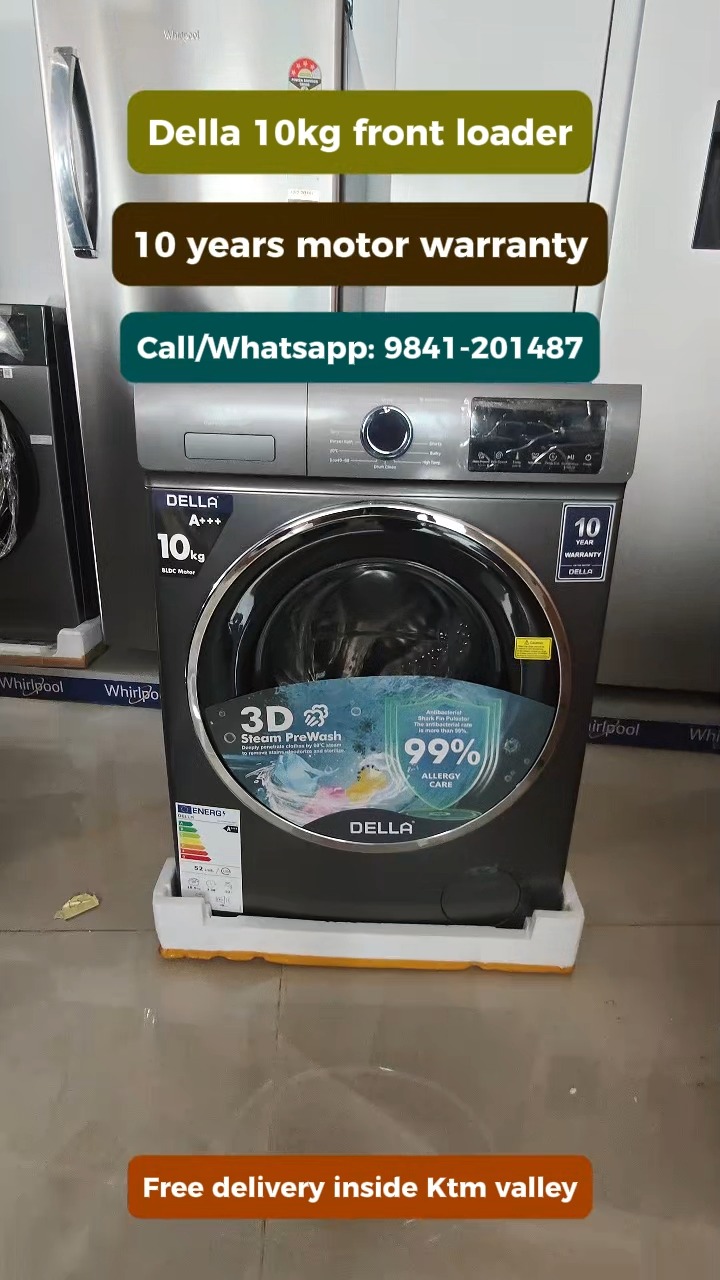 Della 10 kg front load fully automatic washing machine with BLDC ...