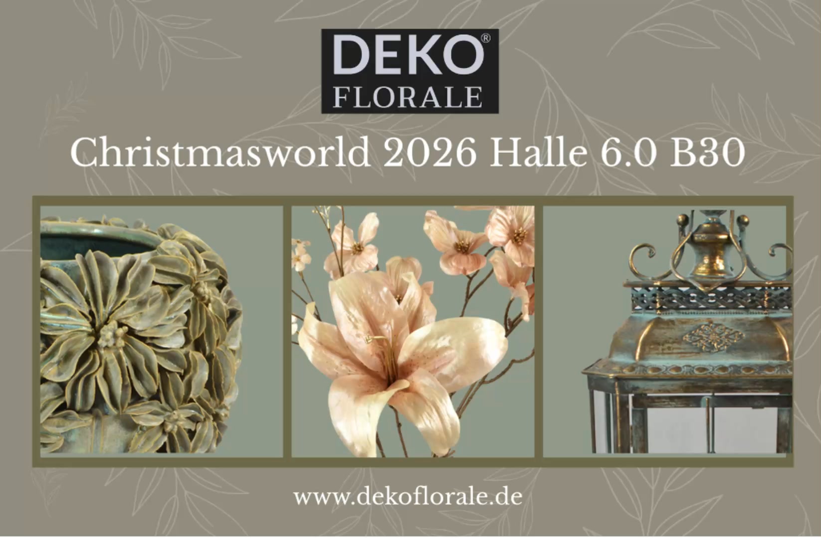 Christmasworld 06.-10.02. 6.0/B30, Onlineshop, www.dekoflorale.de, Schauraum in Lüneburg, Mo-Do 9-16:00, Fr 9-14:00, Voll im Trend sind unsere LED Kerzen, Viele verschiedene Modelle, 30 Farben, Oder