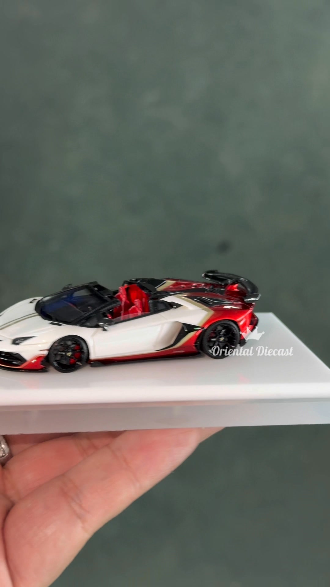 Tardis x EDM - Aventador SVJ Roadster “White n Red” Dual tone is