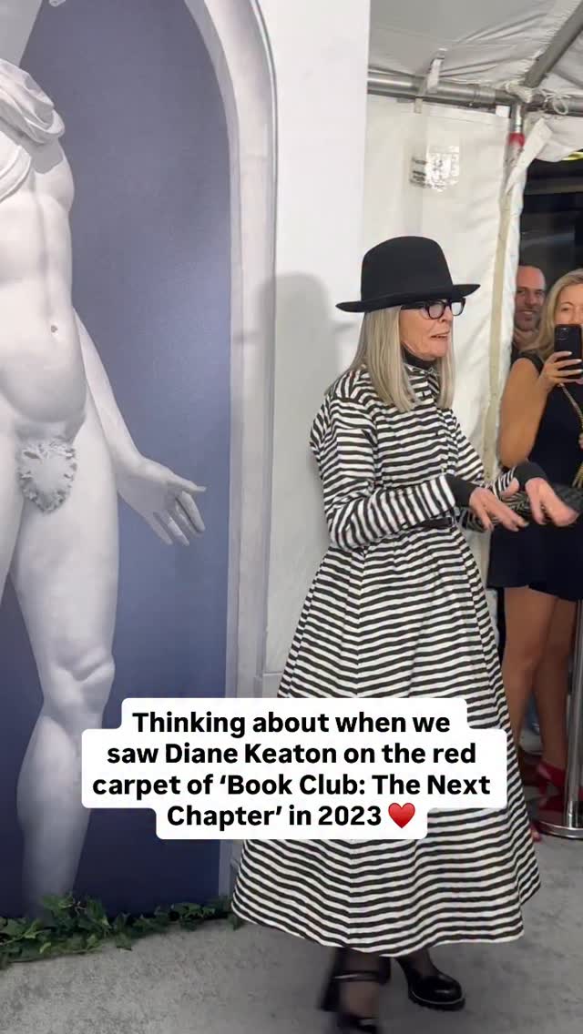 diane keaton polka dot dress in book club 2 on Club: The Next Chapter Red Carpet 2023 diane keaton iconic outfits