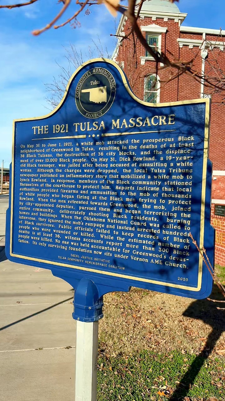 This mural stands in honor of Greenwood—also known as Black Wall