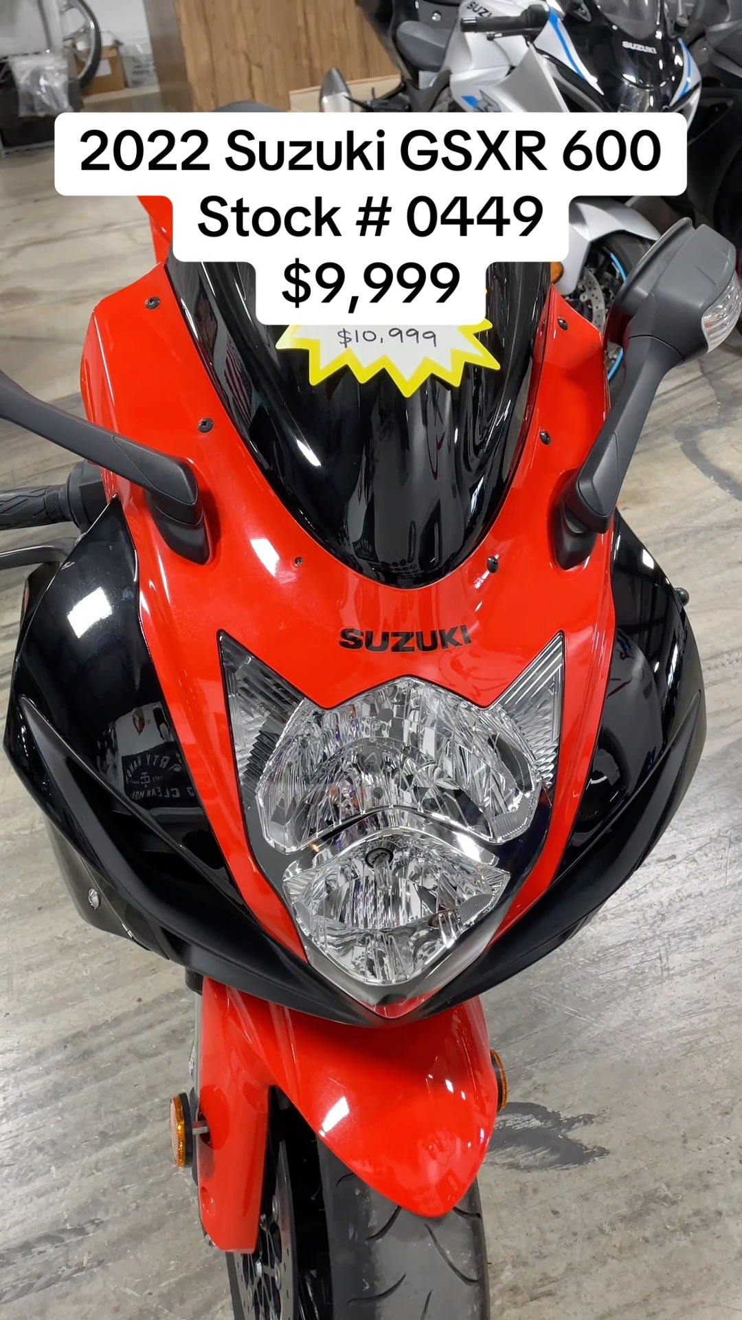 2022 Suzuki GSX-R600 (Preowned) - 2,700 miles - $9,999 ​​Stock