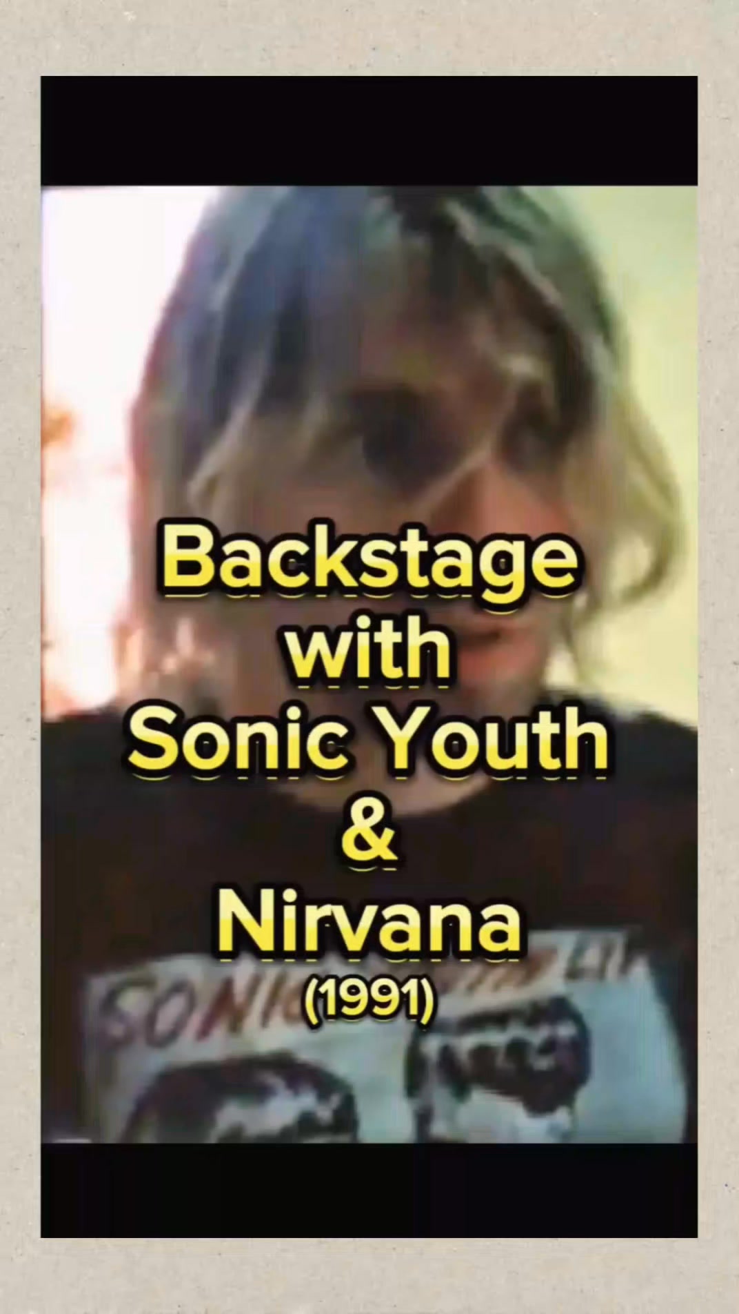 Nirvana & Sonic Youth (1991). Kurt Cobain #sonicyouth #nirvana