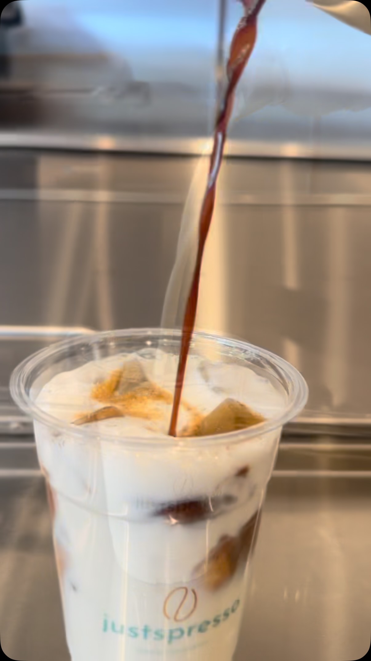 Iced latte time in North Austin!!🤩☕️☺️ #alphadessertjuicecafé