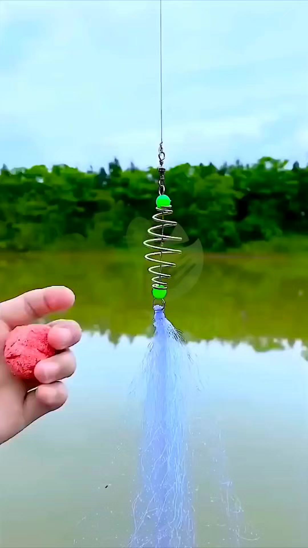 automatic fishing pole primitive trap Rod (Without Reel) Spring Pole Fish Trap -
