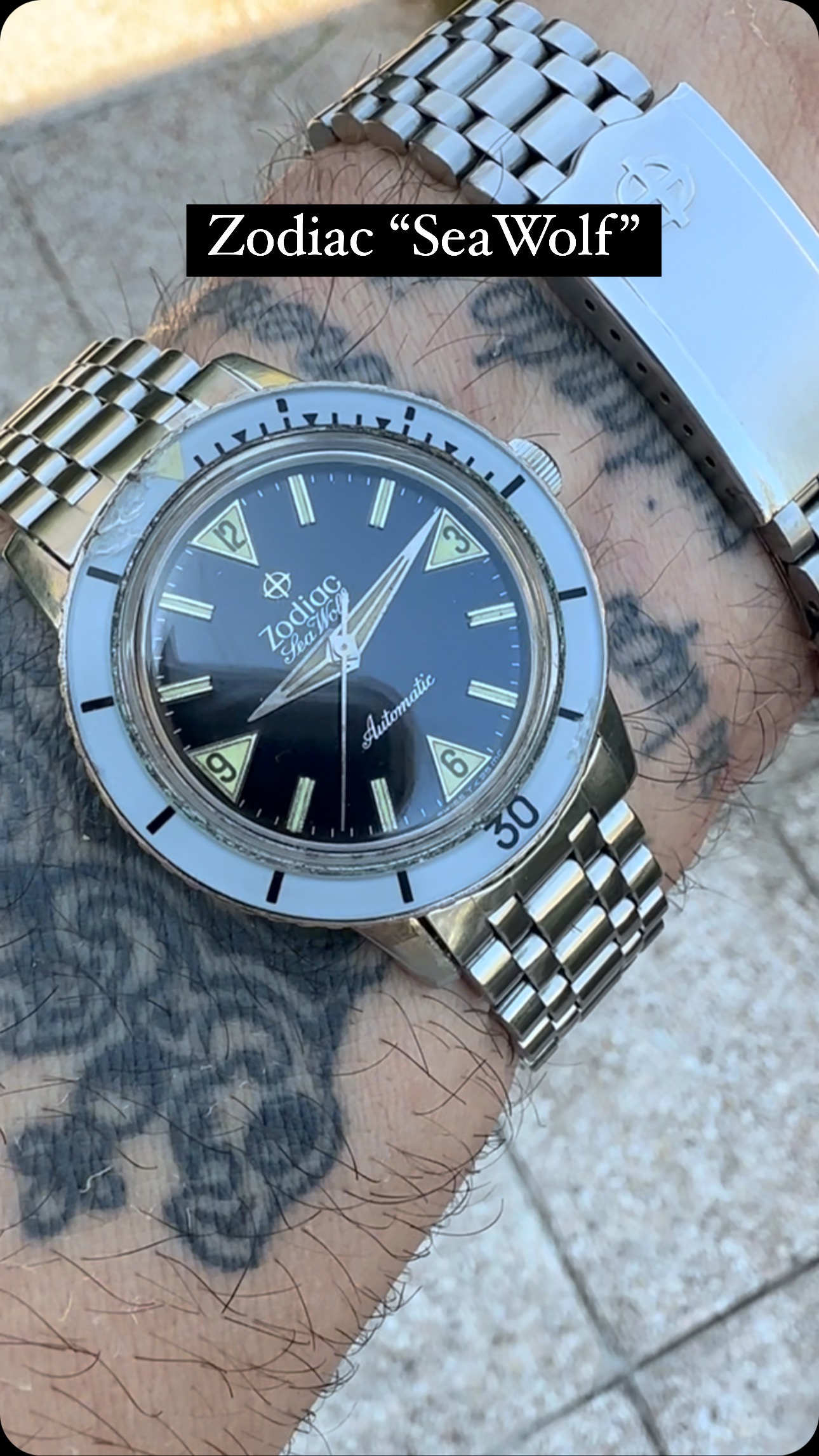 1960s Zodiac Sea Wolf ref. 722-916 vintage diver watch