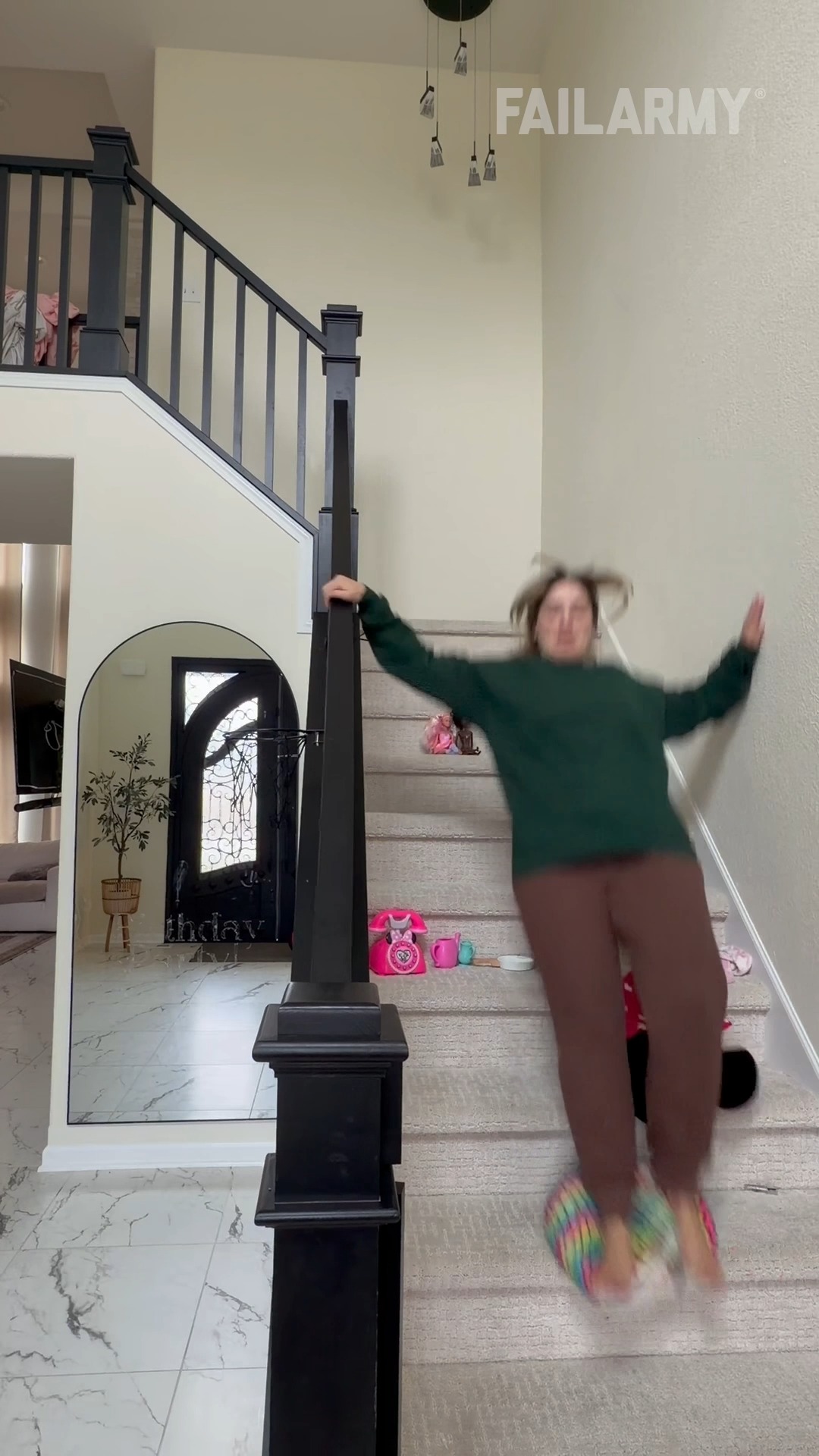 who cares if i leave toys on the stairs, mom?! 😩 🤣 #cctv #stairs # ...