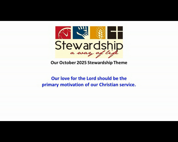Central Church - Stewardship Theme for October 2025 | Central Global ...