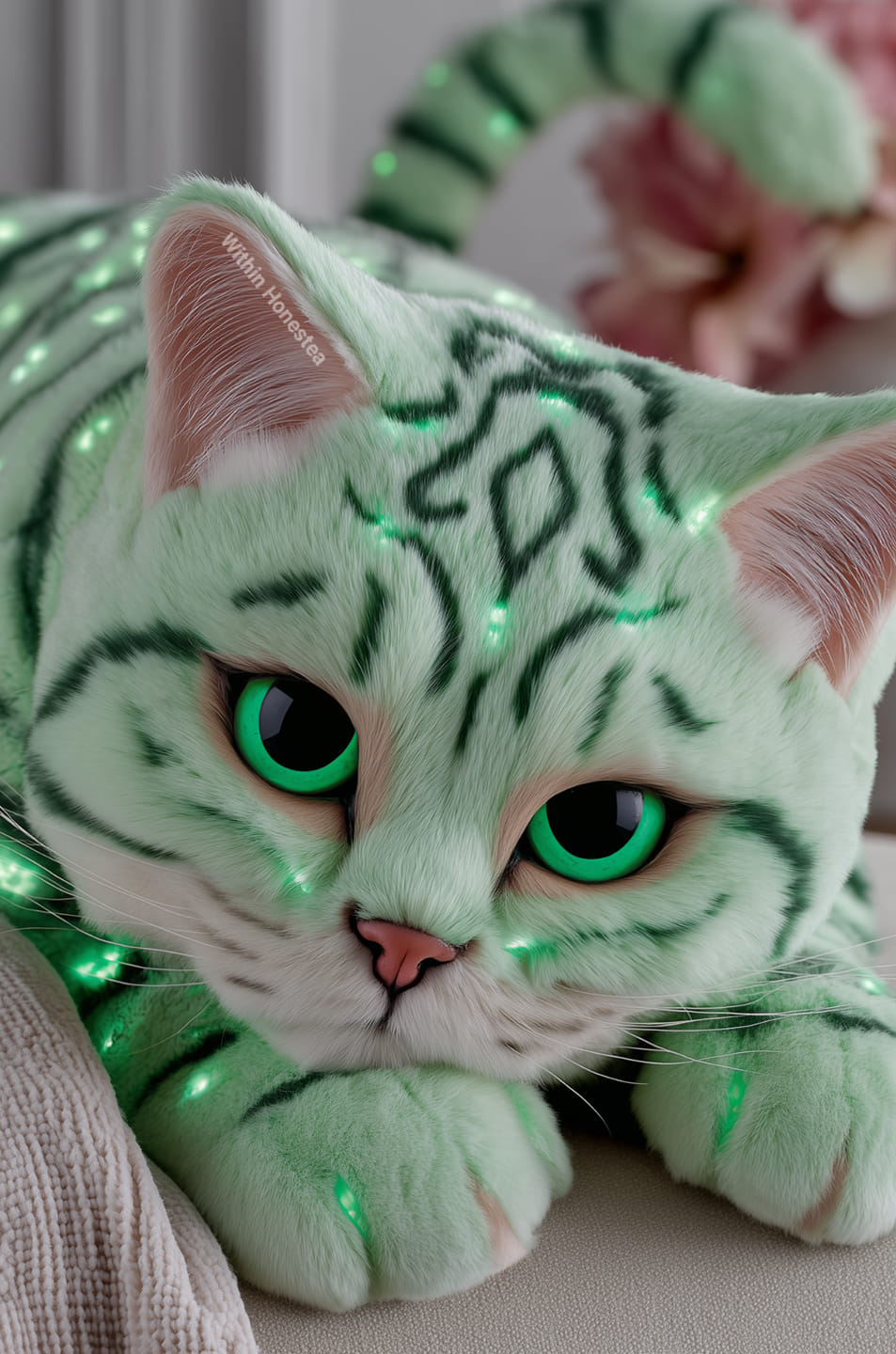 Three pretty cats in transition 💚💚 #synthography #catlovers #cat #cats ...