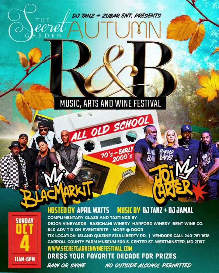 Secret Garden Music, Arts and Wine Festivals Autumn RNB the “All