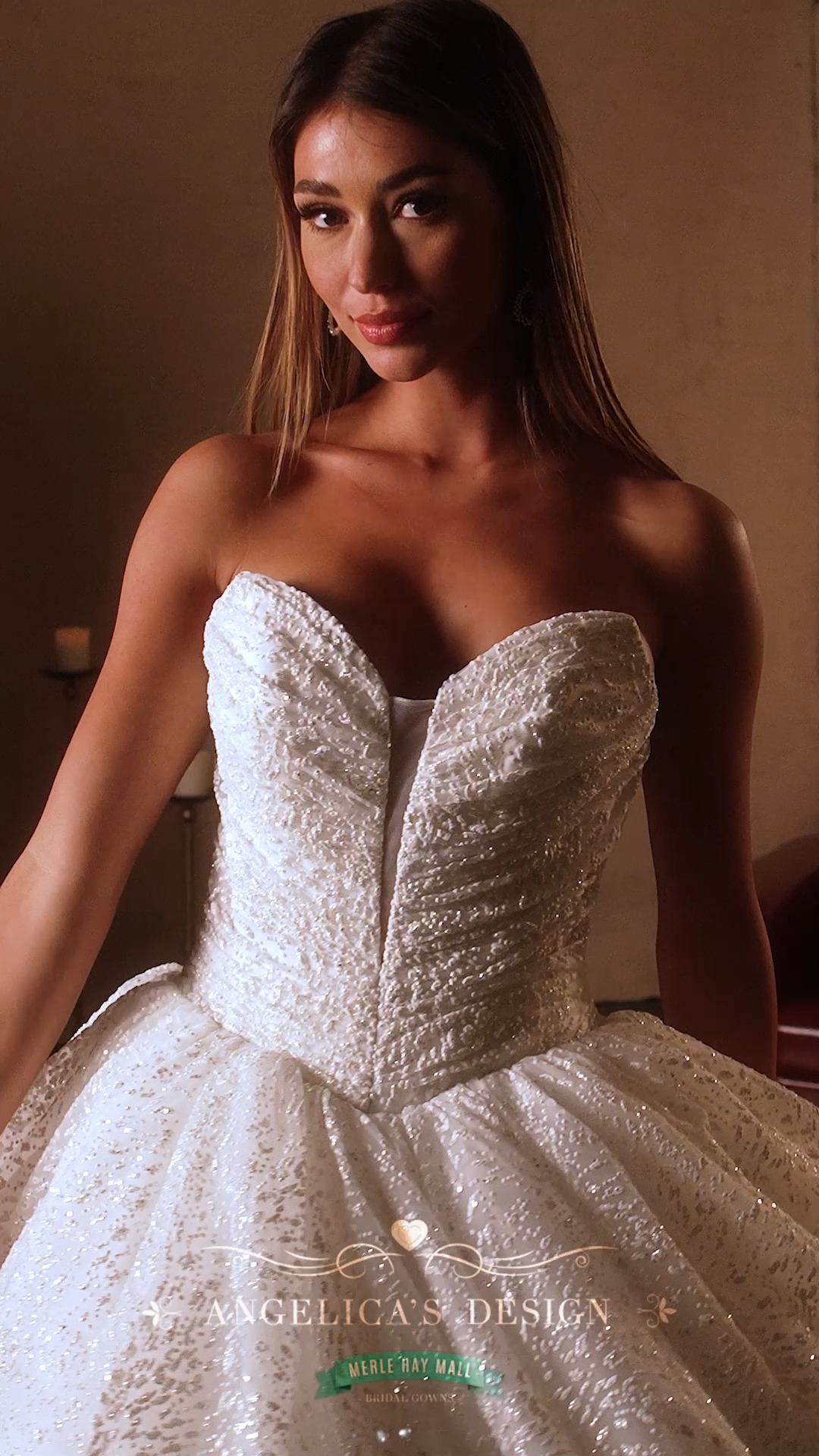 🌷Style: RB5110 ✨ Wedding Gowns🌷, ✨Price: $1,823 ✨Angelica's Design , ✨This gown dazzles with fairytale grandeur, crafted from radiant glitter tulle and embellished with beading and delicate 3D 