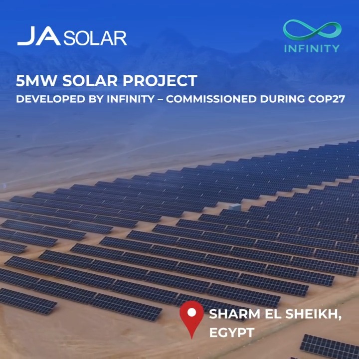 #GlobalProjects Infinity Power COP27 Solar Plant ☀️ This 5MW solar ...