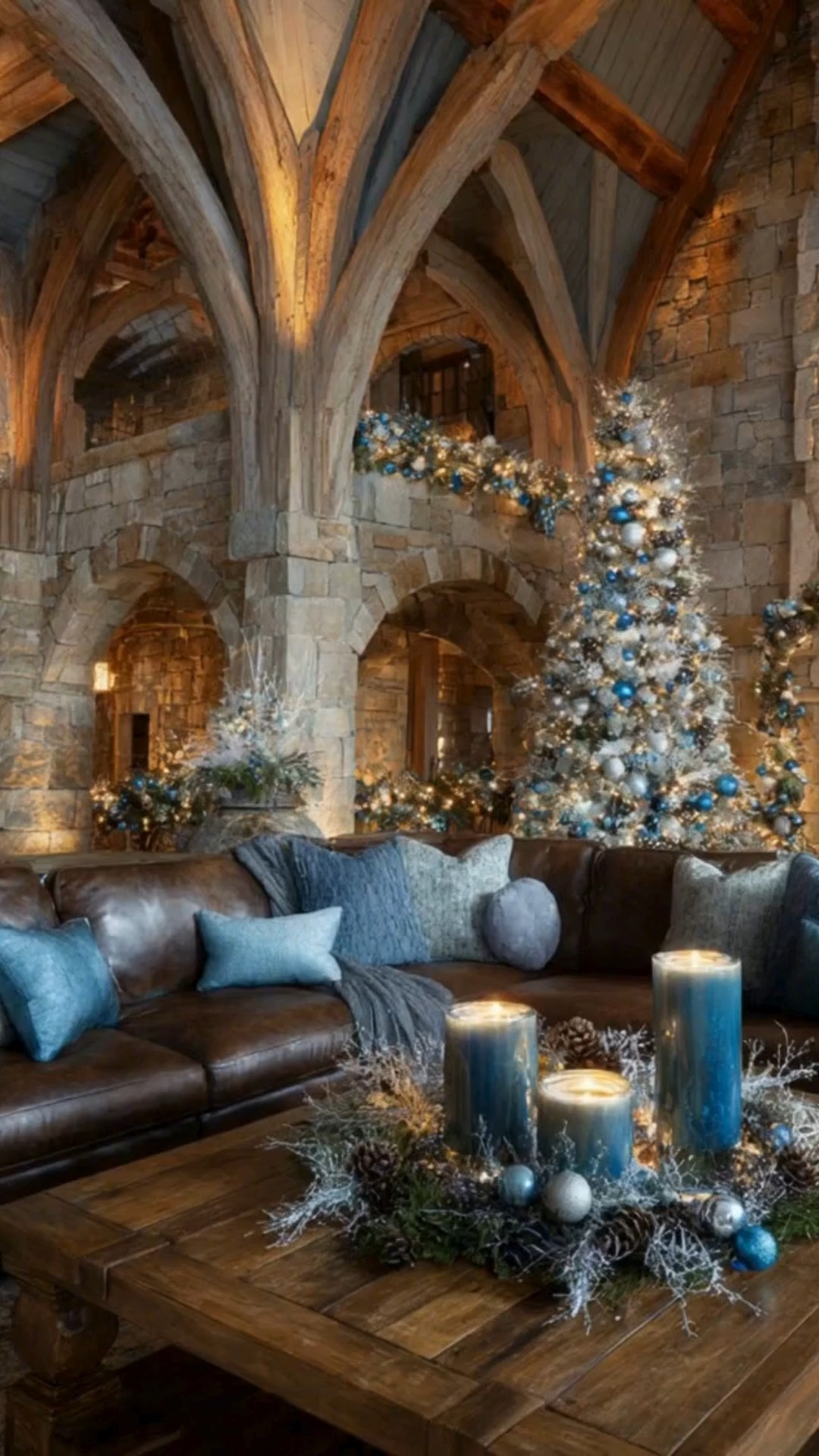 Rustic Winter Wonderland with Blue & Silver Christmas Vibes ️🎄 Step ...