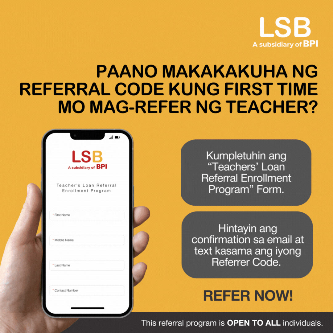First time mag-refer? Don’t... - LSB A subsidiary of BPI | Facebook
