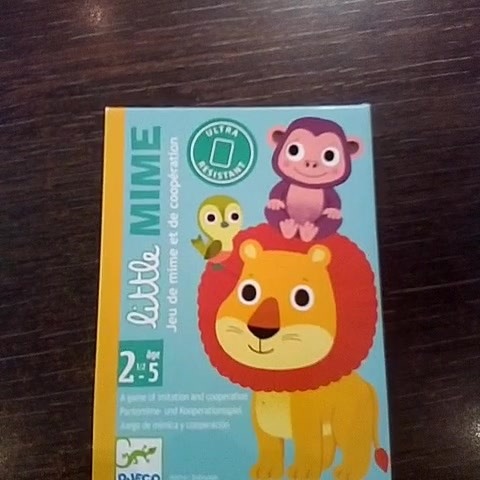 DJECO – Little Mime – Jeu De Mime Coopératif Avec 30 Cartes Animaux – Dès 2,5 Ans – Parties De 5 Min