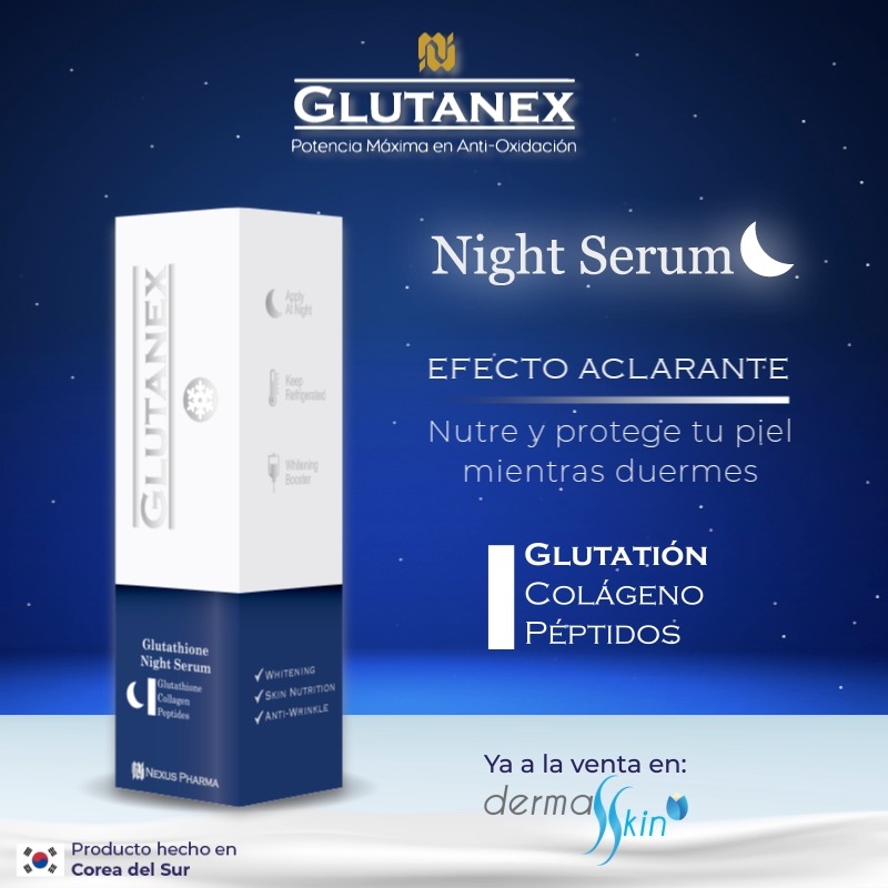 glutathione serum para que sirve Glutatión sirven la piel porque es un potente antioxidante protege contra el daño de los radicales libres, ayuda a unificar el tono de la piel al reducir las manchas e dry skin after cleansing Numbuzin No. 5 Vitamin Concentrated