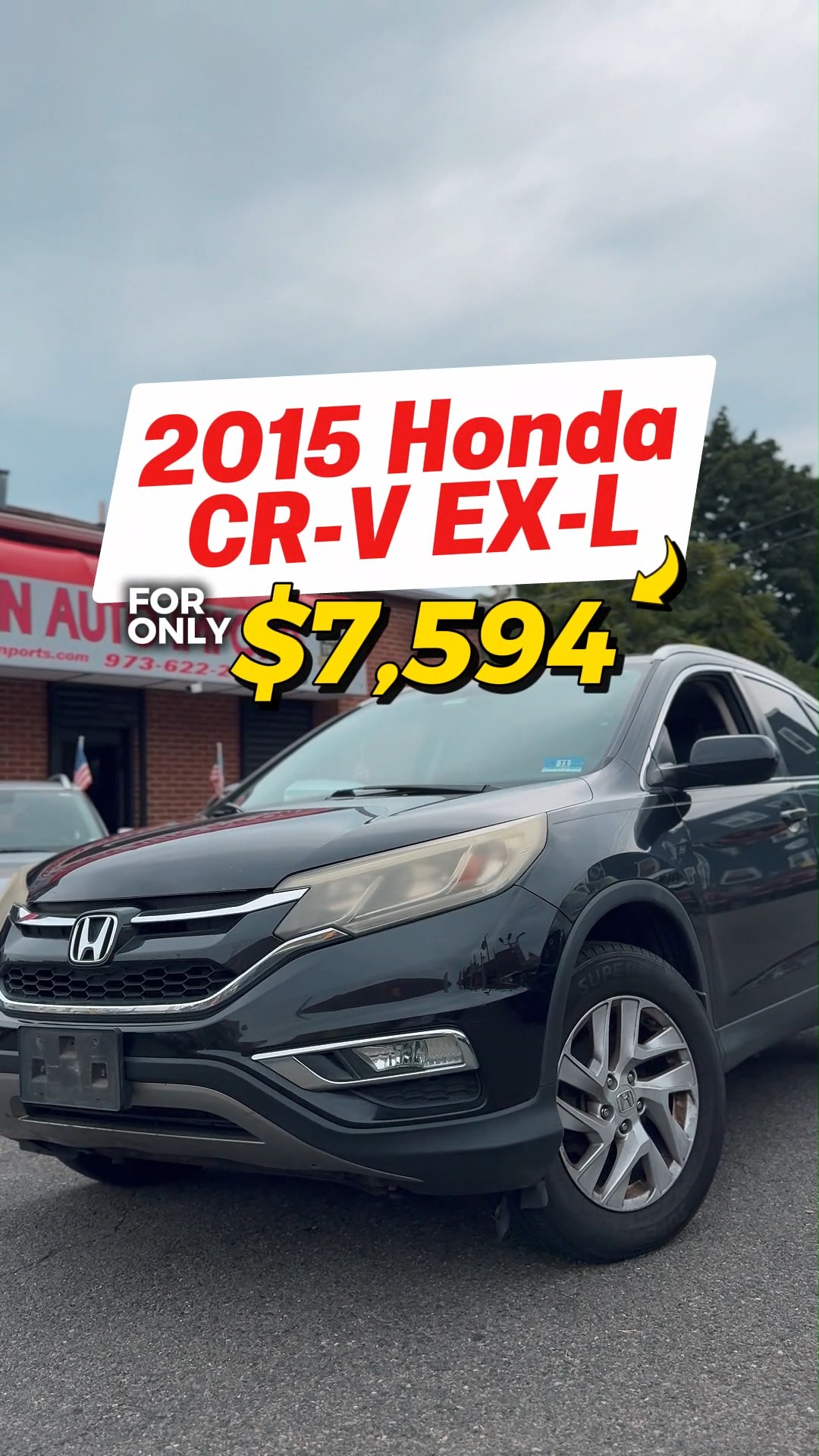 ✨ GREAT VALUE: 2015 Honda CR-V EX-L AWD — Only $7,594! ✨ Get