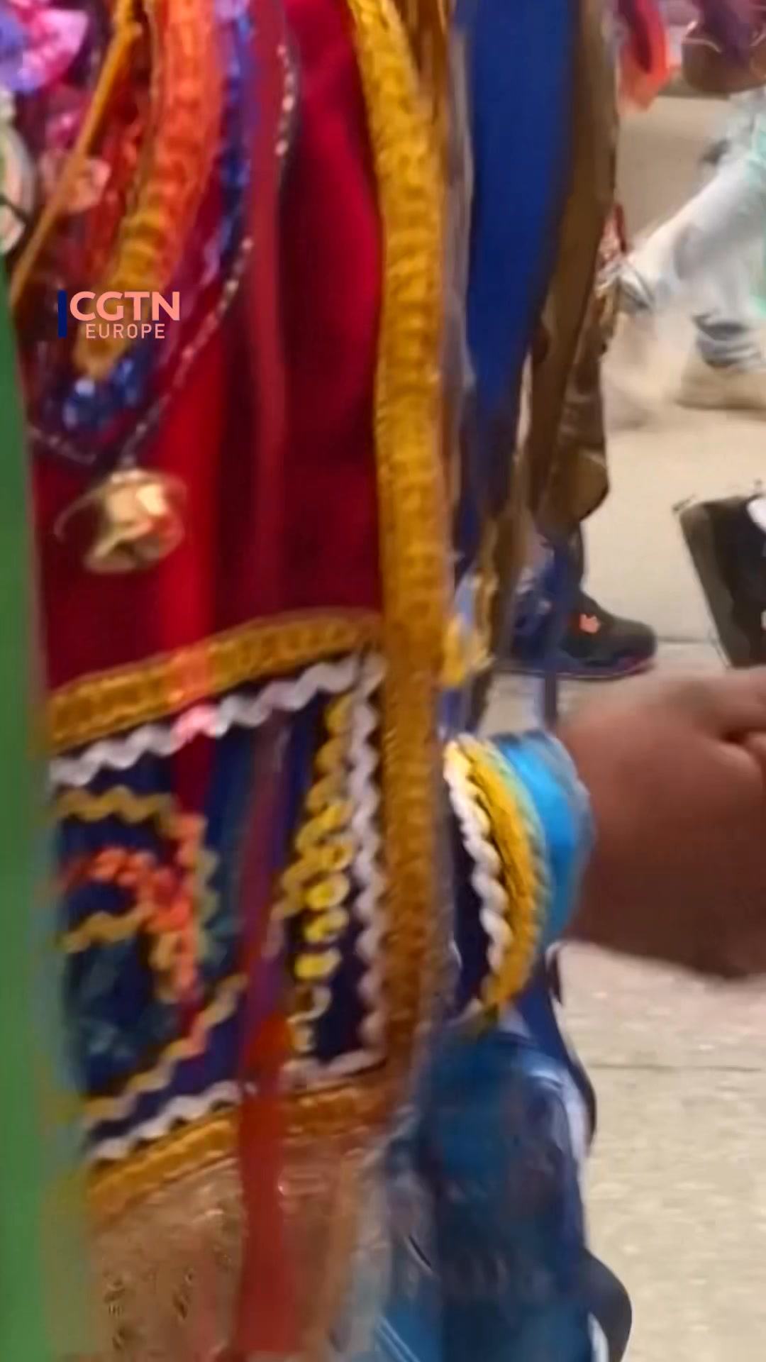 Maya dancers perform sacred Palo Volador In Cubulco, Guatemala